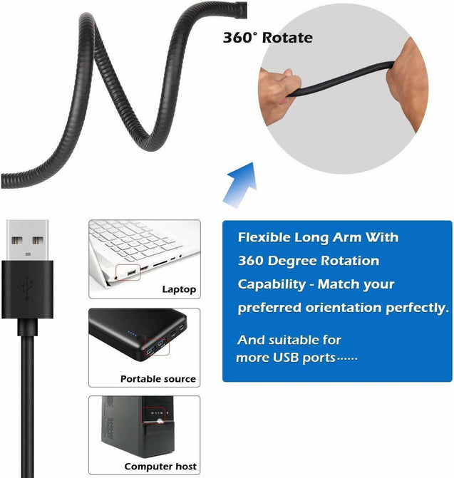 LED Selfie Ring Light Phone Holder Flexible Stand Long Arm for Stream Live Lamp