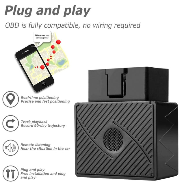 OBD 2 GPS Tracker Real Time Vehicle Tracking Locator OBDII Device for Car Truck 