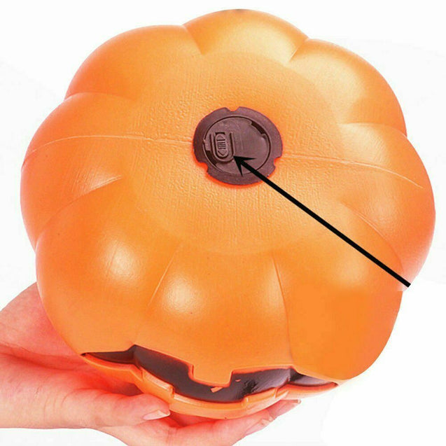 Pumpkin Lantern with Light Handheld Handle Durable Halloween Trick or Treating 