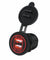 12V Car Lighter Socket Dual 2.1A USB Port Charger Power Outlet LED