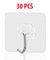 20-40PCS Adhesive Sticky Hooks Heavy Duty Wall Seamless Hook Hangers Transparent