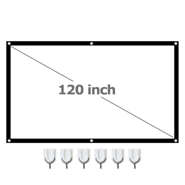 Portable Foldable Projector Screen 16:9 HD Outdoor Home Cinema Theater 3D Movie