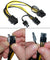 10 PCS PCIE 6 pin Female to Dual PCI-E 8 pin (6+2) Male GPU Power Cable Splitter
