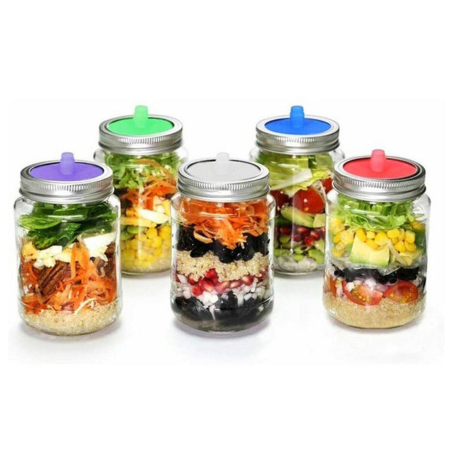 5PCS Silicone Fermenting Lid Waterless Airlock Mold Free Auto Vent for Mason Jar
