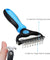 Pet Grooming Tool - 2 Sided Shedding Comb Brush Undercoat Rake for Cats & Dogs
