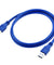 USB 3.0 A Male USB to A Male USB Cable High Speed Data Transfer Cord Blue 6 Feet