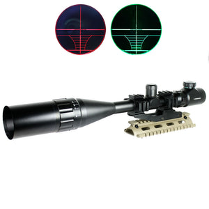 6-24x50 Hunting Rifle Scope Red Green Dual illuminated with PEPR Mount Sunshade