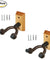 2 PCS Guitar Hangers Wall Mount Adjustable Arm Instrument Display Holder Wooden