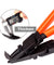 4 PCS Heavy Duty 7" Circlip Plier Snap Ring Plier External Internal Kit w/ Pouch