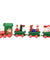 Christmas Wood Train Santa Claus Xmas Ornament Kids Toy Gift Festival Home Decor