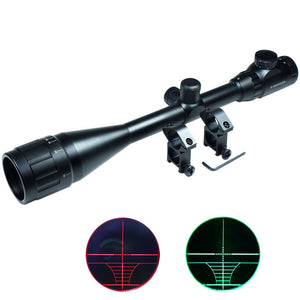 6-24x50 Hunting Rifle Scope Red Green Rangefinder illuminated Optical Gun Scope