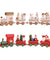 Christmas Wood Train Santa Claus Xmas Ornament Kids Toy Gift Festival Home Decor