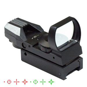 Tactical Holographic Reflex Red Green Dot Sight 4 Type Reticle for 20mm Rails