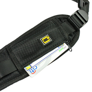 Shoulder Sling Strap Belt for DSLR Digital SLR Camera with Pocket - Black