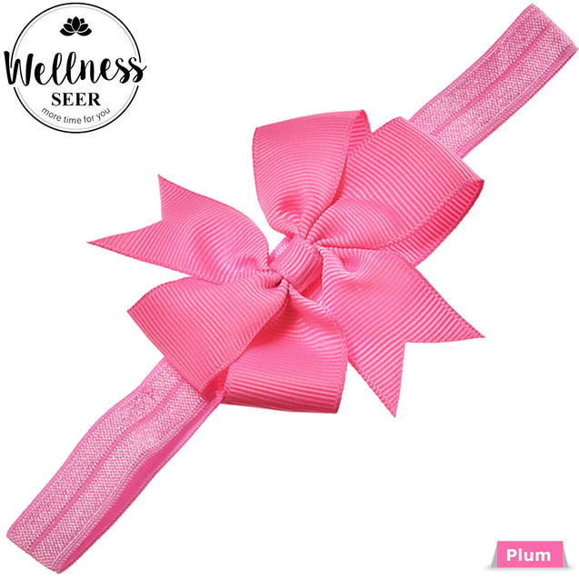 12Pcs Colors Newborn Baby Girl Headband Infant Toddler Bow Hair Band Accessories