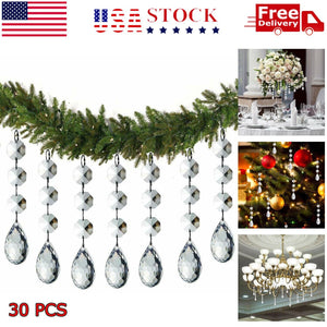30 pcs Christmas Drops Ornaments Festival Party Xmas Tree Hanging Decorations