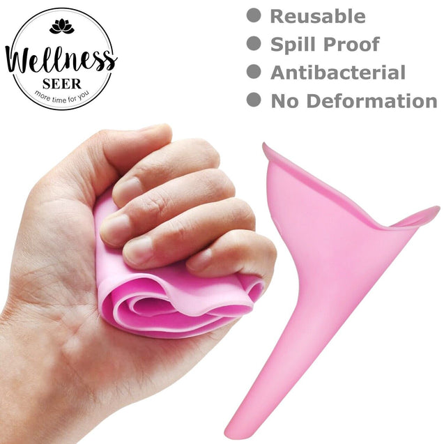 3/5PCS Portable Female Urinal Funnel Camping Travel Toilet Stand Pee Device