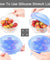 6 PCS Silicon Reusable Stretch Lids Food Bowl Containers Dishes Covers 