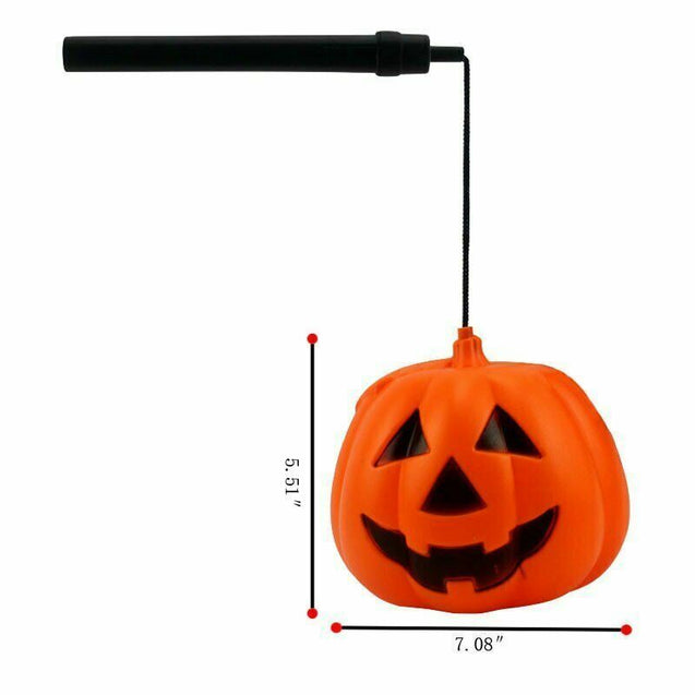 Pumpkin Lantern with Light Handheld Handle Durable Halloween Trick or Treating 