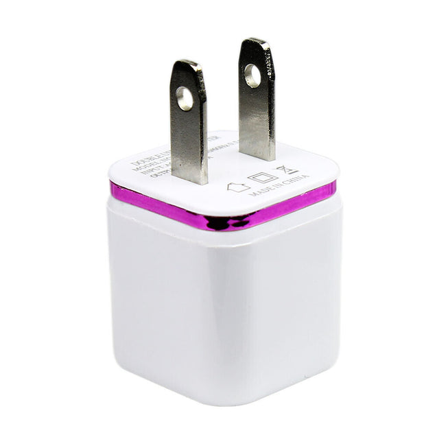 100x USB Wall Charger AC Power Adapter US Outlet For iPhone 5 6 7 8 X 11 12 13