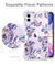 iPhone 11 Case Clear Flower Design Soft Flexible TPU Ultra Thin Shockproof