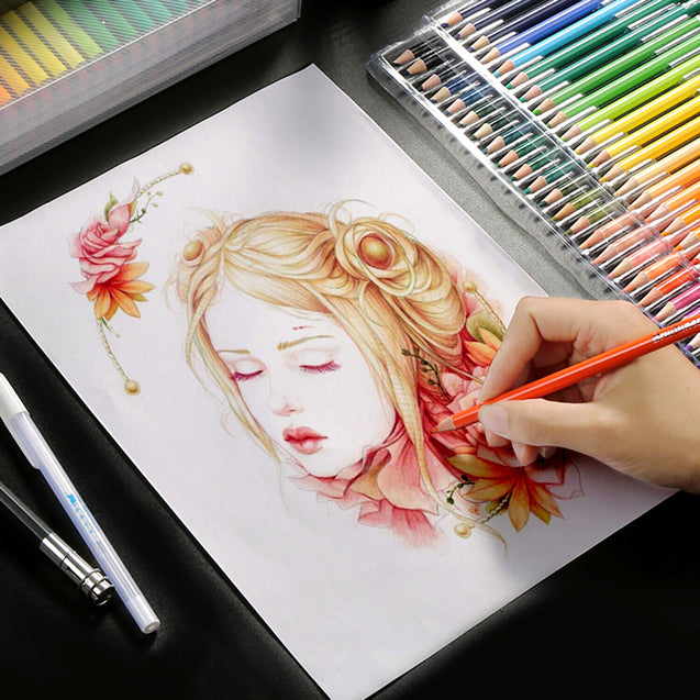 120 PCS Oil Based Classic Color Pencils Drawing Set Artist Painting Gift