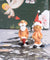 2PCS Resin Santa Claus Ornament Naked Santa Naughty Funny Christmas Tree Pendant