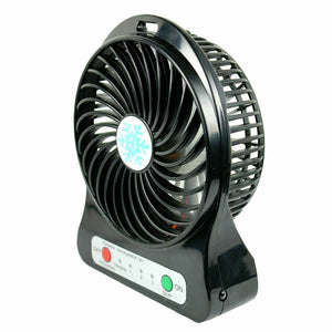 Portable Rechargeable LED Fan air Cooler Mini Operated Desk USB 