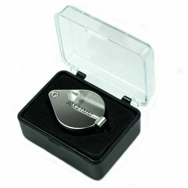 Wholesale Five (5) 30X Jeweler Loupes 30 x 21mm Magnifier with storage case