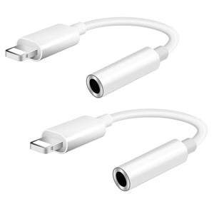 2 PCS 8-Pin to 3.5mm Headphone Jack Adapter for iPhone 13 12 11 X 7 8 X Xs Max