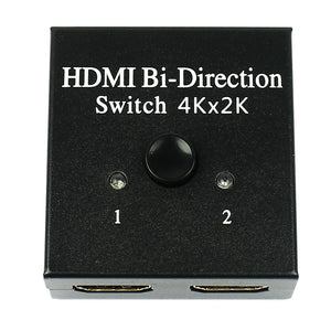 2x1 1x2 Ultra 4K Bi Direction HDMI 2.0 Switch Switcher Hub HDCP 3D 1080p