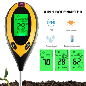 4 in 1 PH Tester Soil Water Moisture Light Test Meter for Garden Plant Seeding