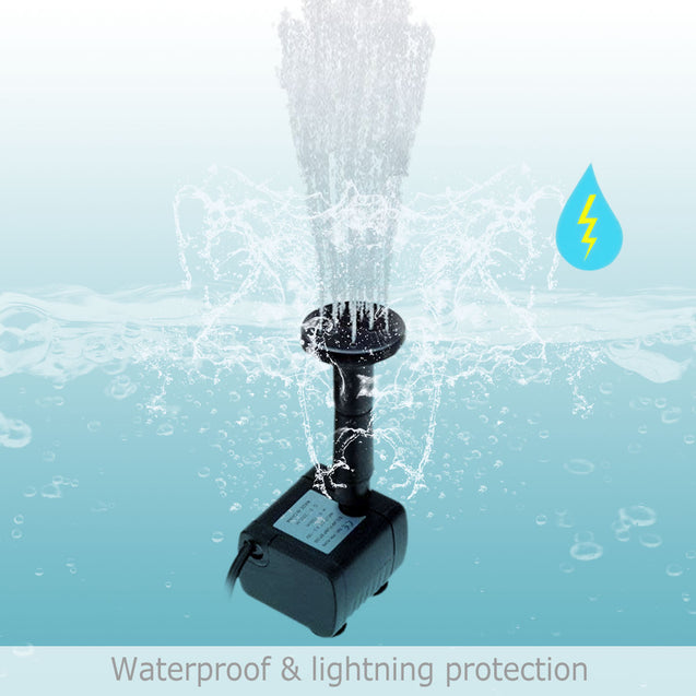 Solar Power Fountain Submersible Water Pump With Filter Panel Pond Pool 150L/h