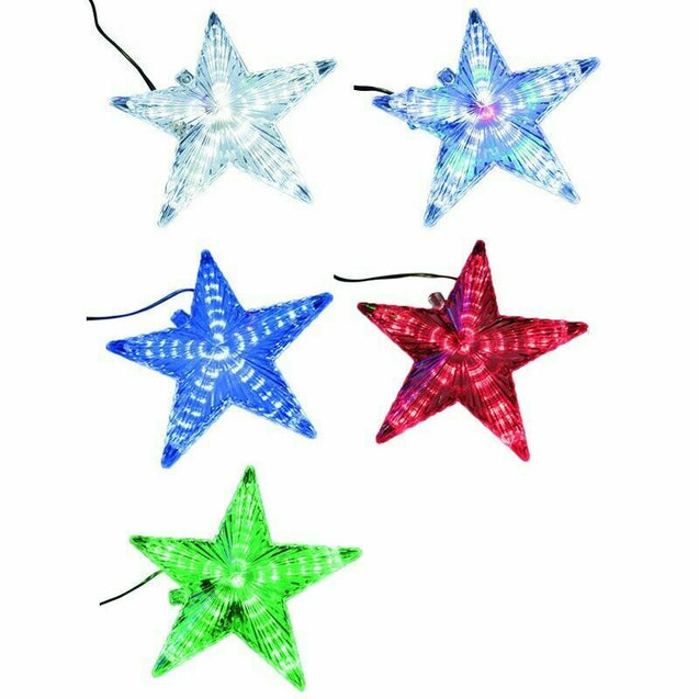 LED Light Up Christmas Tree Topper Star Tree Ornaments Party Home Decor New Year