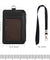 ID Badge Card Holder Pu Leather Vertical Clip Neck Strap Lanyard Necklace Case
