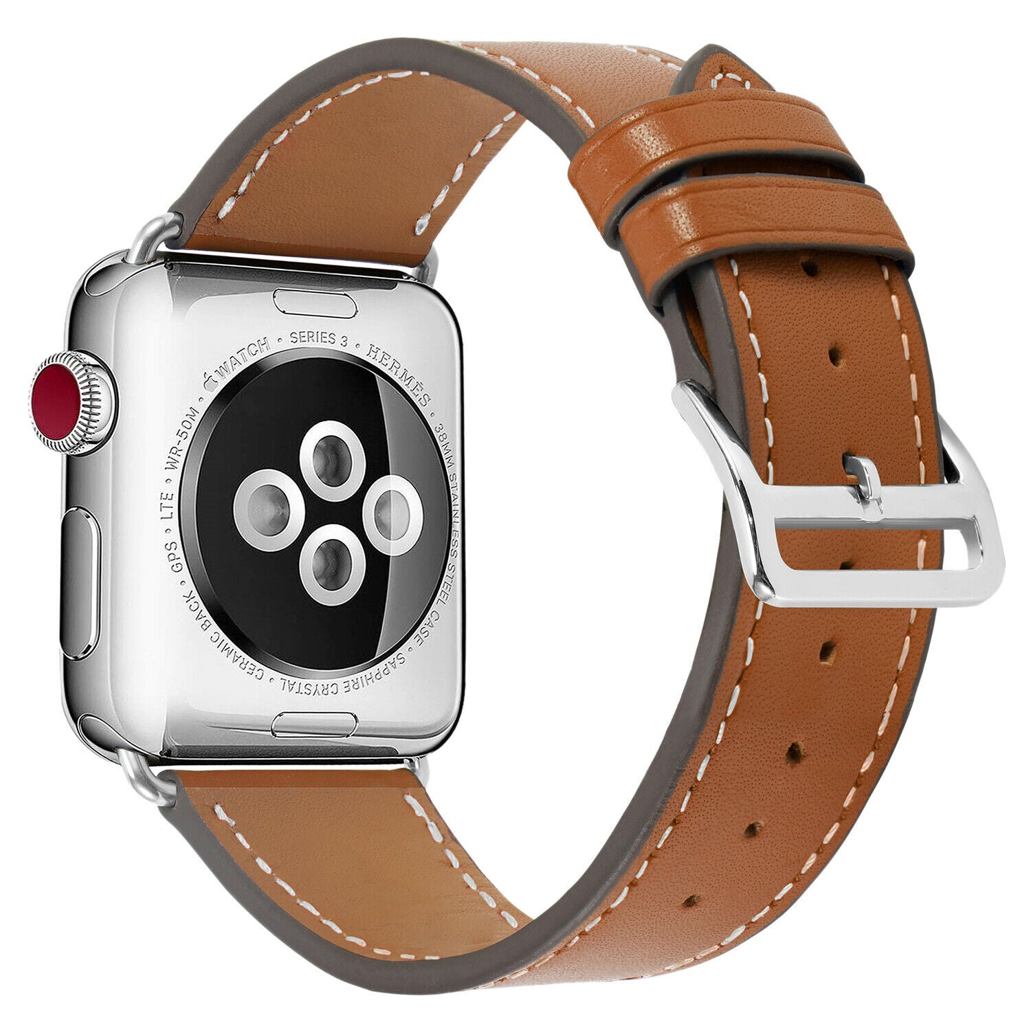 Genuine Leather Strap For Apple Watch Band 44mm 40mm 38mm 42mm