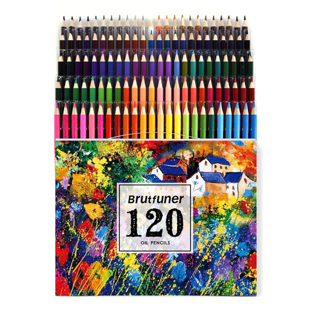 120 PCS Oil Based Classic Color Pencils Drawing Set Artist Painting Gift