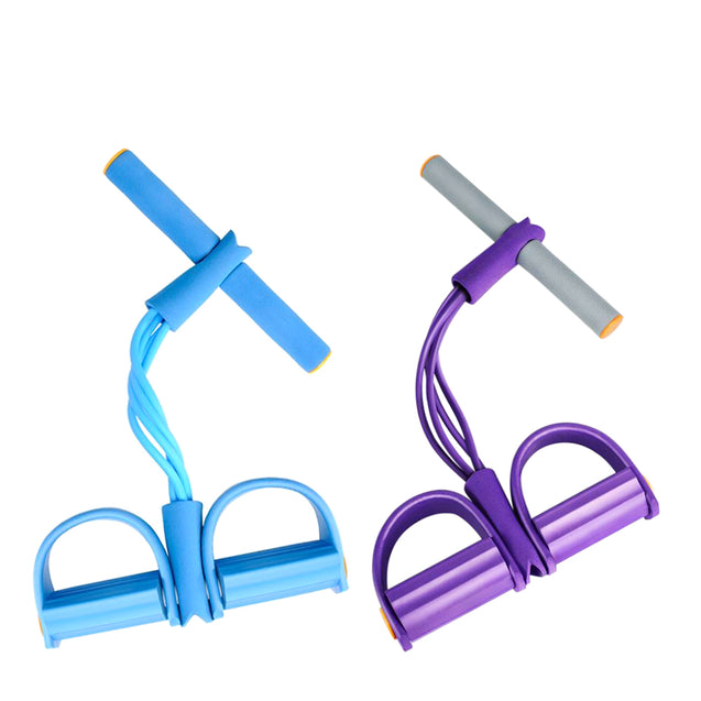 4-Tube Yoga Equipment Sit-up Fitness Foot Pedal Pull Rope Resistance Exercise