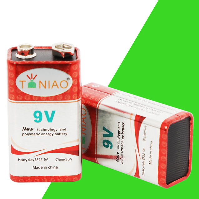 10 PCS 9V 6F22 9 Volts Heavy Duty Battery 0% Mercury