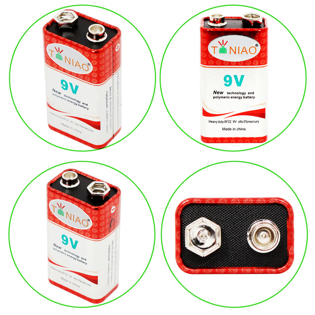 10 PCS 9V 6F22 9 Volts Heavy Duty Battery 0% Mercury