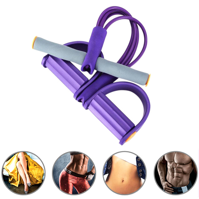 4-Tube Yoga Equipment Sit-up Fitness Foot Pedal Pull Rope Resistance Exercise