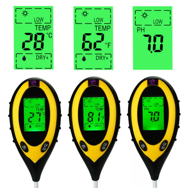 4 in 1 PH Tester Soil Water Moisture Light Test Meter for Garden Plant Seeding