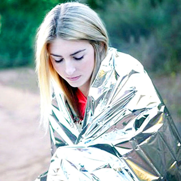 10 Pack - Emergency Solar Blanket Survival Safety Insulating Mylar Thermal Heat - Anyvolume.com