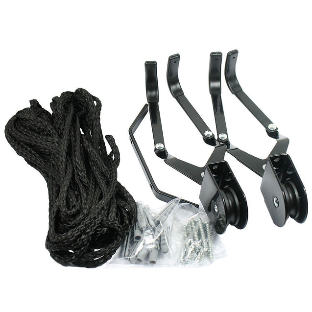Bicycle Lift Bike Ceiling Mount Pulley Hoist Rack Garage Storage Hooks Hanger - Anyvolume.com