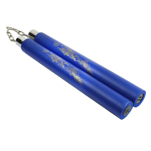 Foam Nunchucks Nunchakus Dragon Pattern for Martial Art Karate Training - Blue - Anyvolume.com