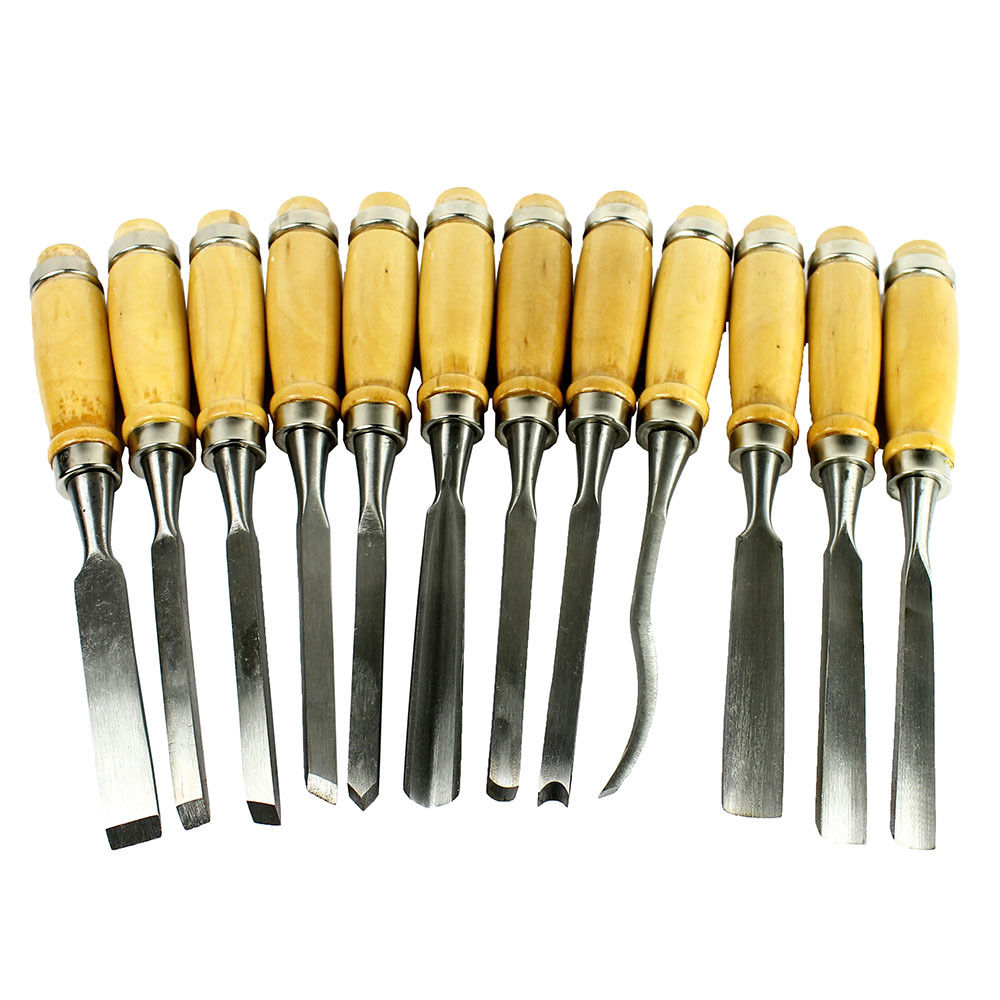 Wood Carving Set Hand Chisel Set 12 Piece Professional Woodworking Gou –  Pricedrightsales