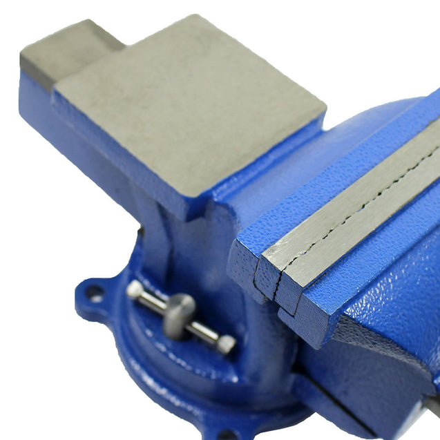 5" Heavy Duty Steel Bench Vise with Anvil Swivel Table Top Clamp Locking Base - Anyvolume.com