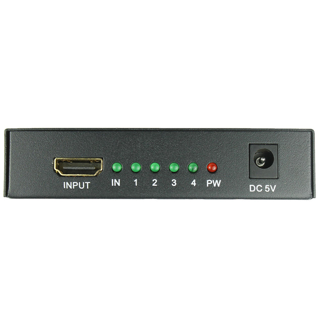 Ultra HD 4K 4 Port HDMI Splitter 1x4 Repeater Amplifier 1080P 3D Hub 1 In 4 Out - Anyvolume.com
