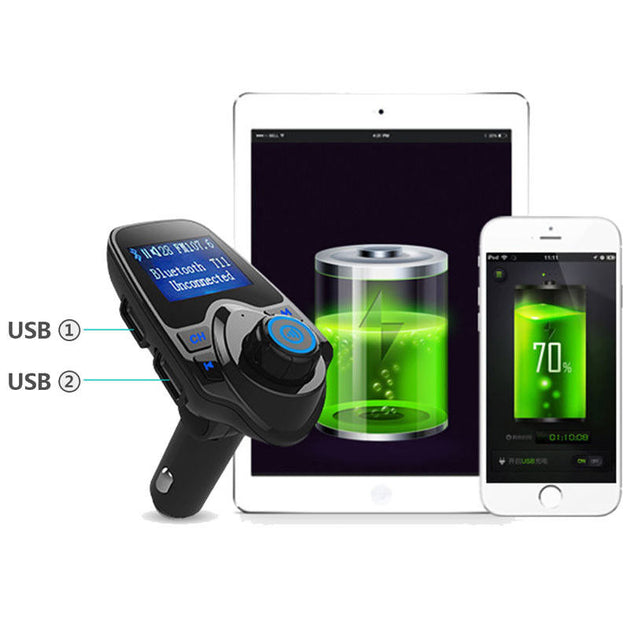 Bluetooth Car FM Transmitter AUX Wireless Radio Adapter USB Charger Mp3 Player - Anyvolume.com
