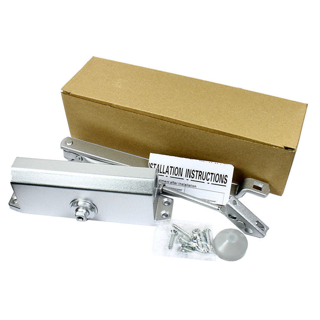 65-85 Kgs Size 4 Commercial Door Closer Silver Aluminium Alloy Heavy Duty - Anyvolume.com